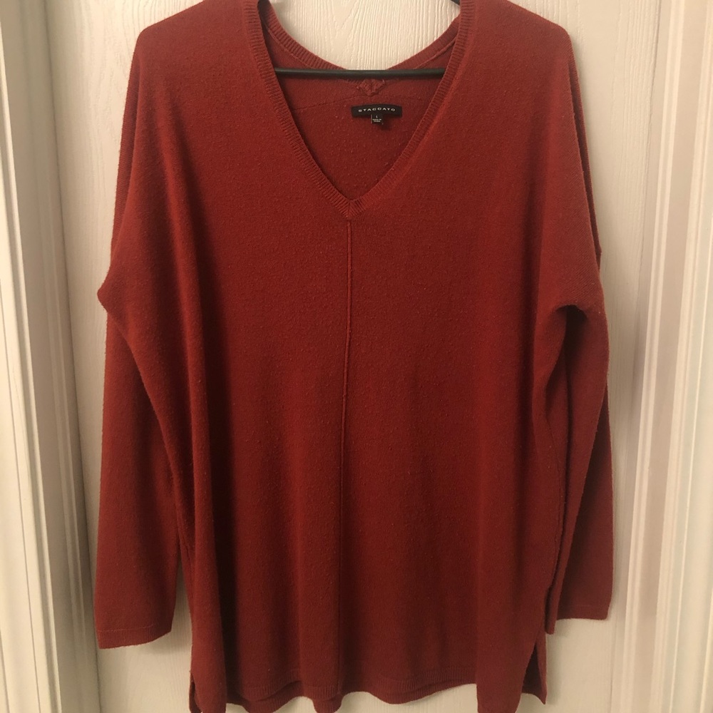 Burnt orange boutique sweater